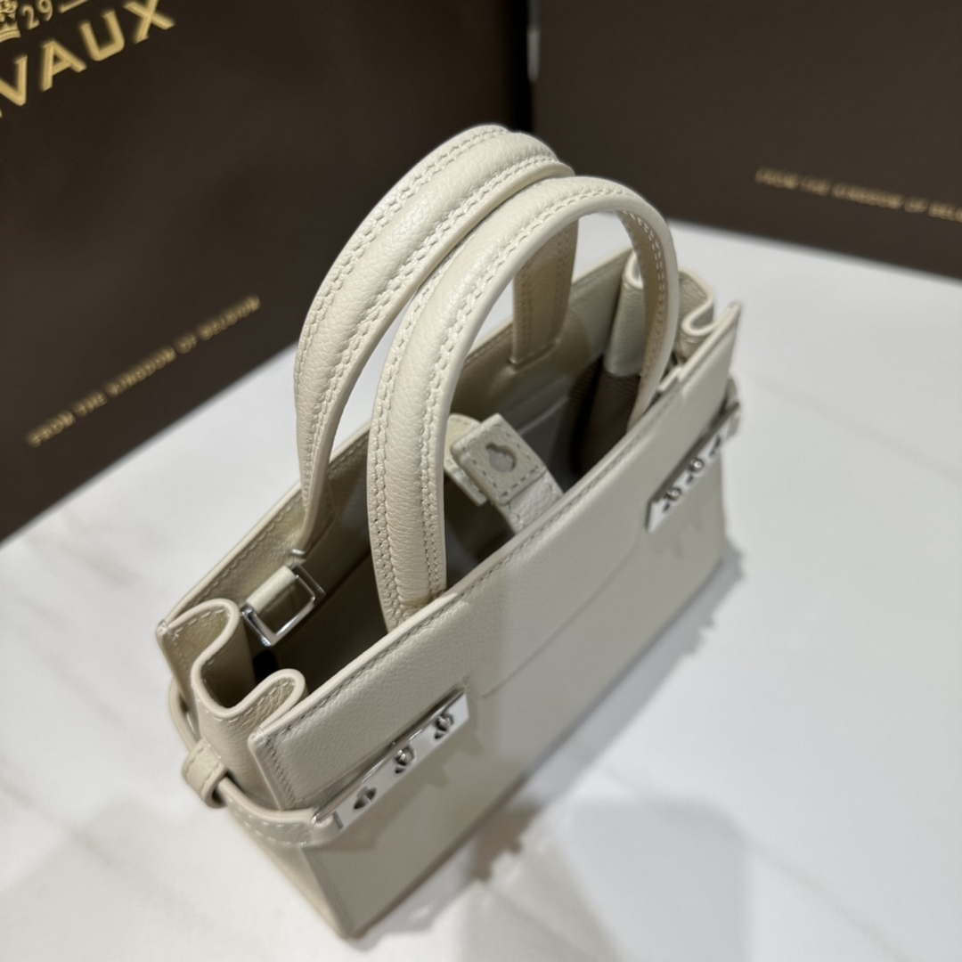 Delvaux AA0616 Temp¨ºte Crush in Jumping Calf White