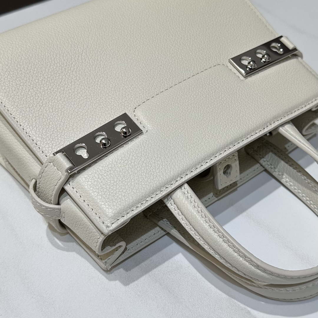 Delvaux AA0616 Temp¨ºte Crush in Jumping Calf White
