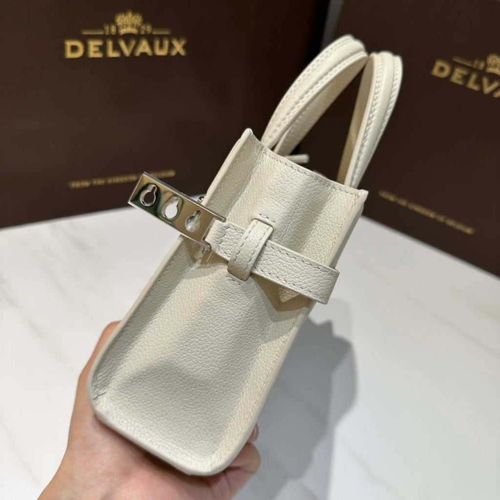 Delvaux AA0616 Temp¨ºte Crush in Jumping Calf White