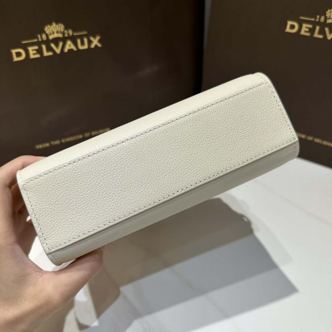 Delvaux AA0616 Temp¨ºte Crush in Jumping Calf White
