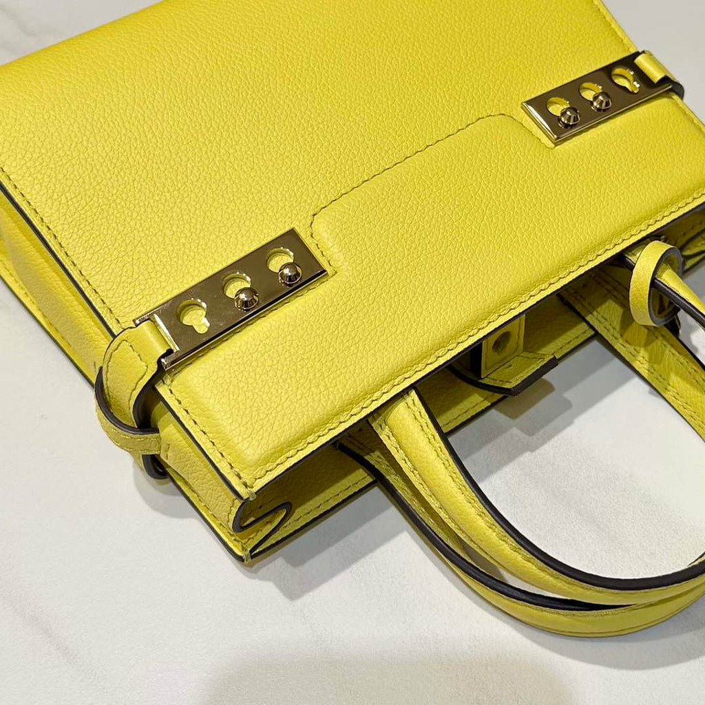 Delvaux AA0616 Temp¨ºte Crush in Jumping Calf Yellow