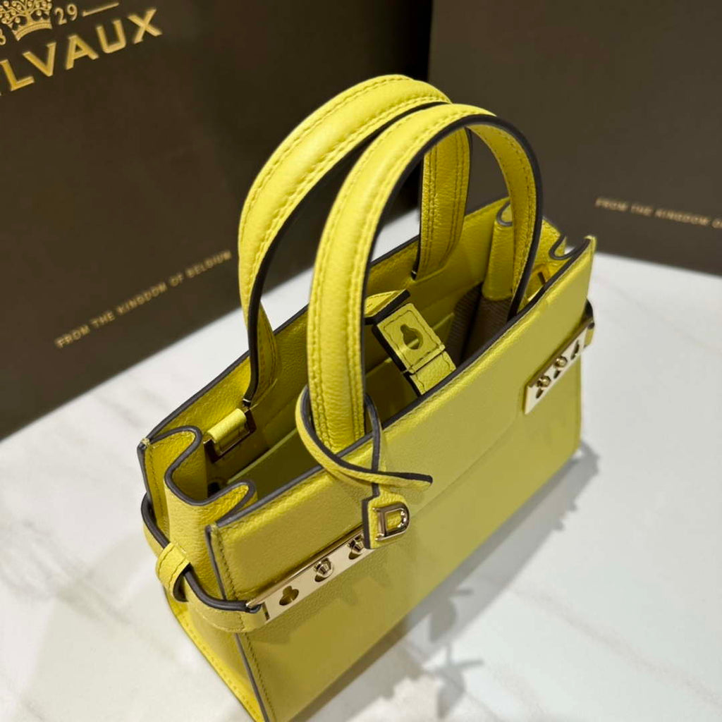 Delvaux AA0616 Temp¨ºte Crush in Jumping Calf Yellow