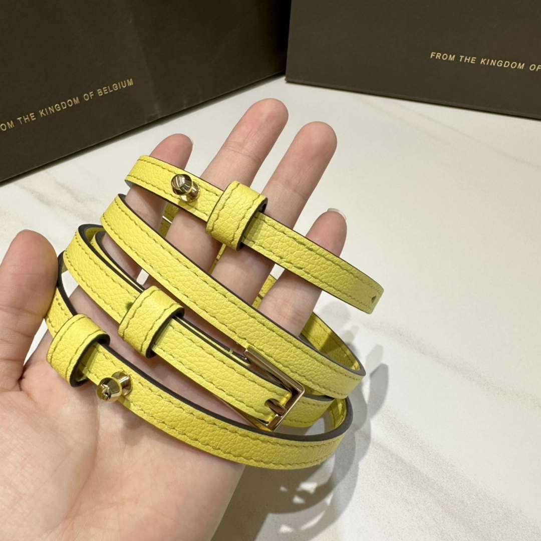 Delvaux AA0616 Temp¨ºte Crush in Jumping Calf Yellow