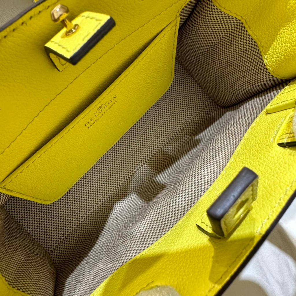 Delvaux AA0616 Temp¨ºte Crush in Jumping Calf Yellow