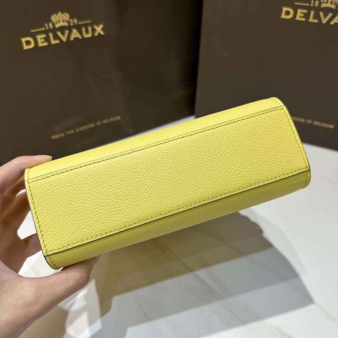 Delvaux AA0616 Temp¨ºte Crush in Jumping Calf Yellow