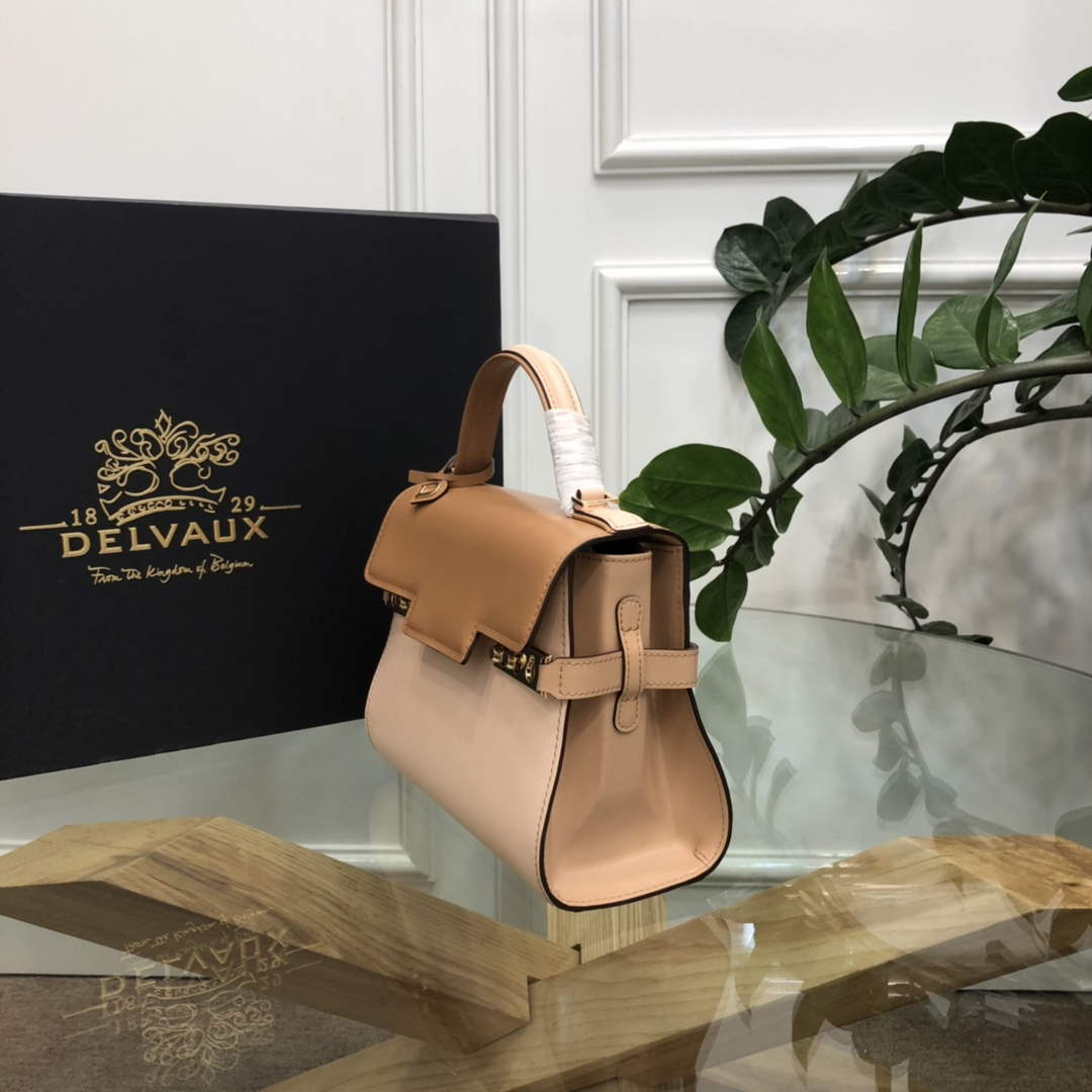 Delvaux AA0617 Temp¨ºte Crush Bag caramel and pink