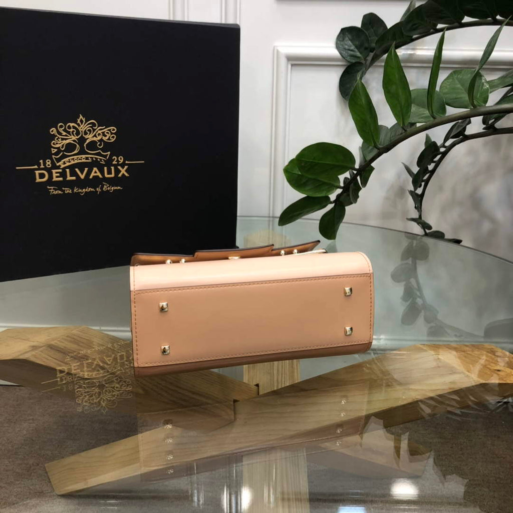 Delvaux AA0617 Temp¨ºte Crush Bag caramel and pink