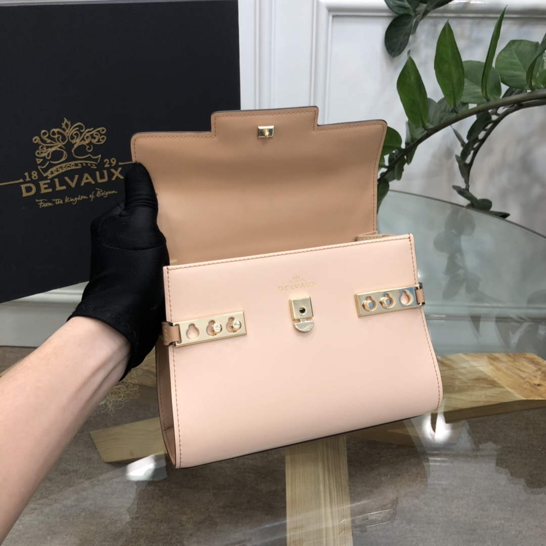 Delvaux AA0617 Temp¨ºte Crush Bag caramel and pink