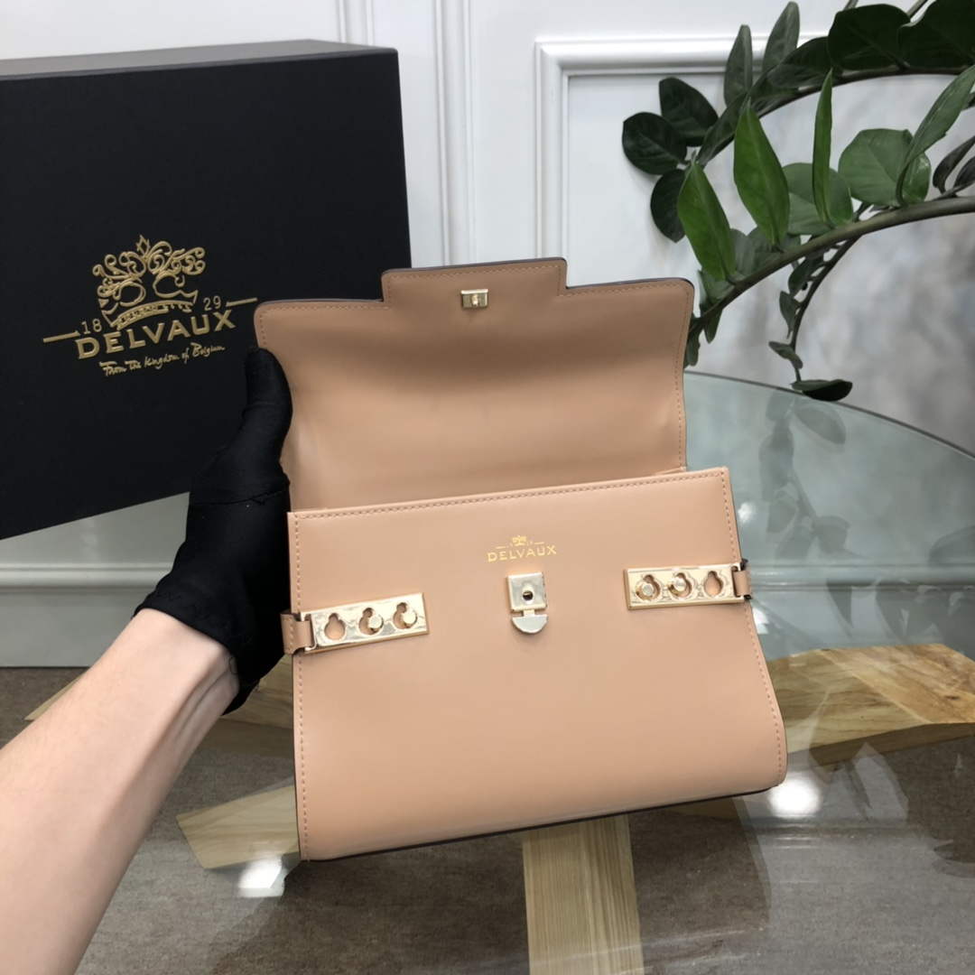 Delvaux AA0617 Temp¨ºte Crush Bag milk tea