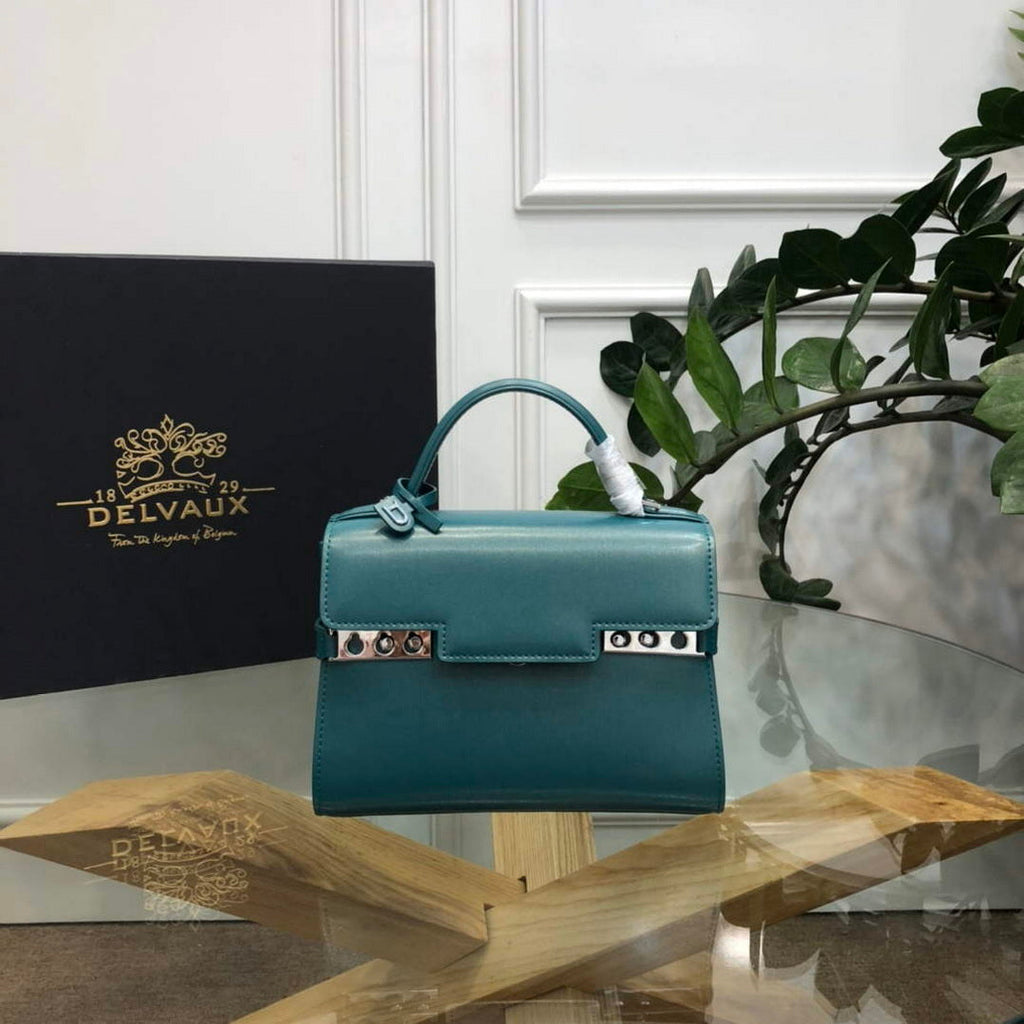 Delvaux AA0617 Temp¨ºte Crush Bag Peacock blue