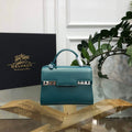 Delvaux AA0617 Temp¨ºte Crush Bag Peacock blue