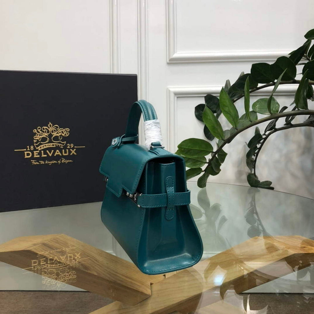 Delvaux AA0617 Temp¨ºte Crush Bag Peacock blue