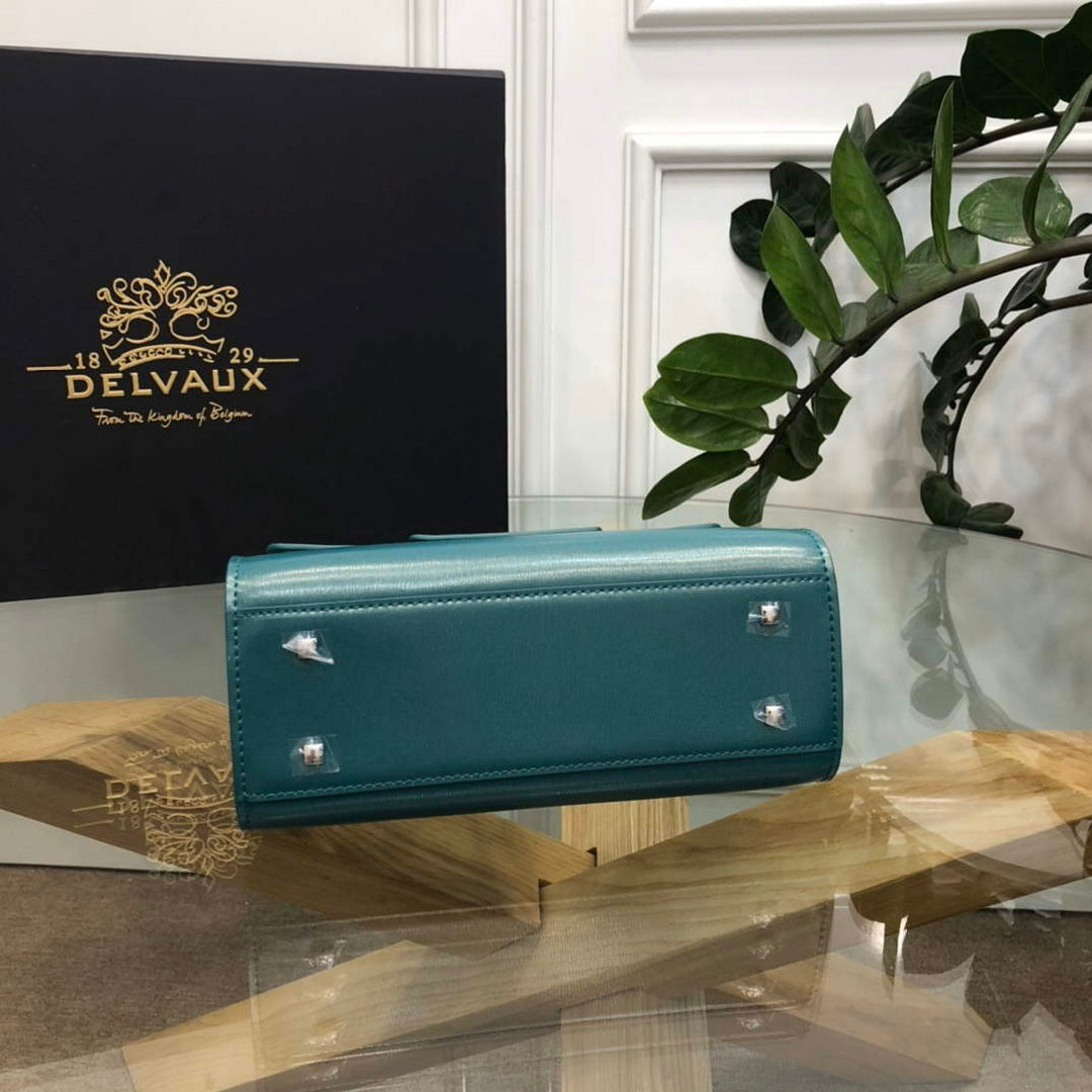 Delvaux AA0617 Temp¨ºte Crush Bag Peacock blue