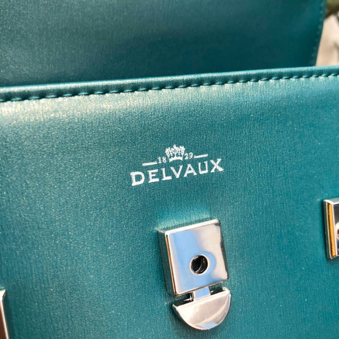 Delvaux AA0617 Temp¨ºte Crush Bag Peacock blue
