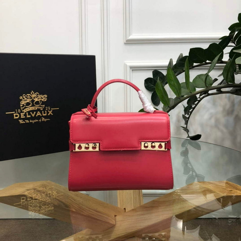 Delvaux AA0617 Temp¨ºte Crush Bag Red