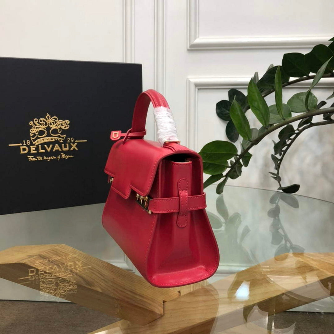 Delvaux AA0617 Temp¨ºte Crush Bag Red