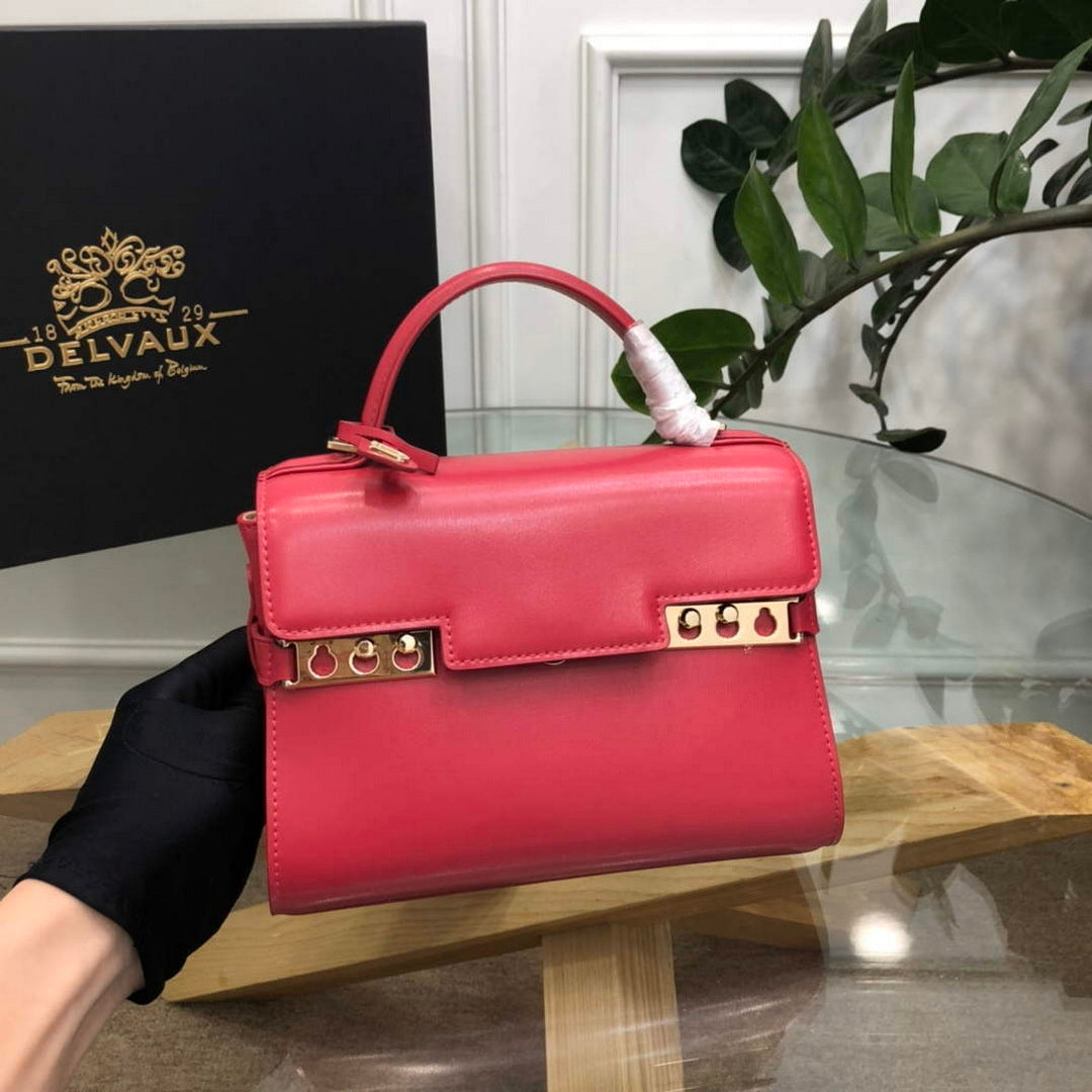 Delvaux AA0617 Temp¨ºte Crush Bag Red