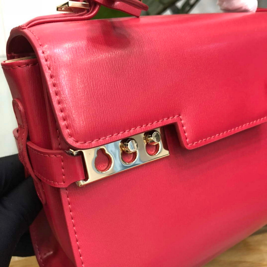 Delvaux AA0617 Temp¨ºte Crush Bag Red