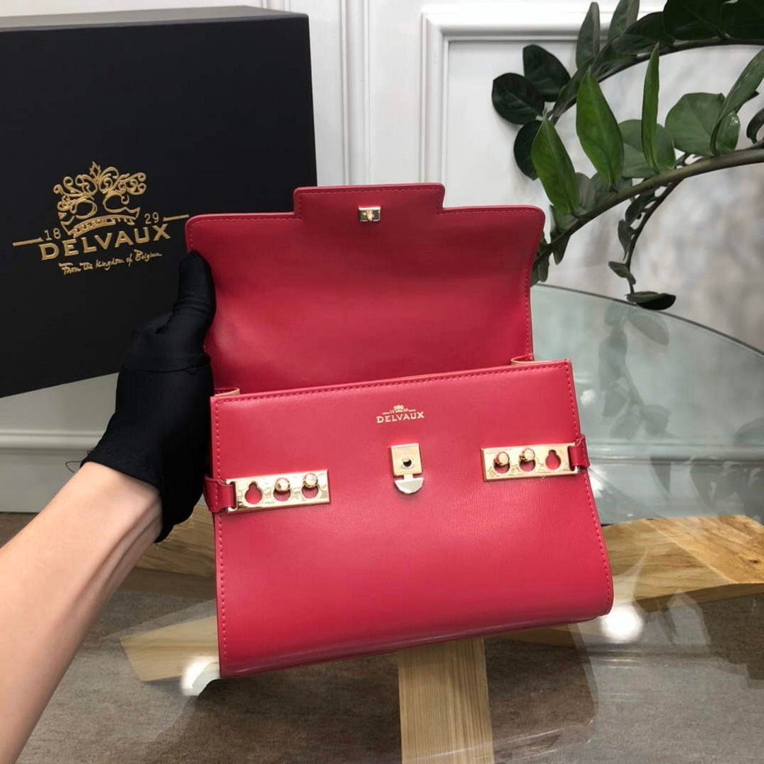 Delvaux AA0617 Temp¨ºte Crush Bag Red