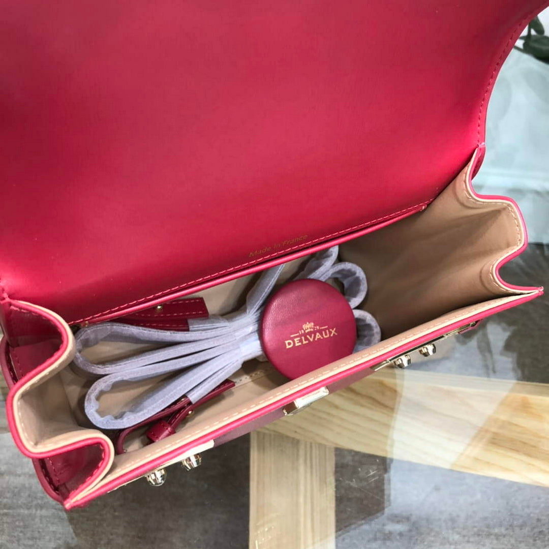 Delvaux AA0617 Temp¨ºte Crush Bag Red