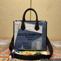 DG 2012AO9988B015 Dolce & Gabbana Edge logo patch denim shopping bag - Default Title - View 1