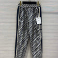 Dior 117P22 Classic Jacquard Blue Technical Taffeta Trousers - 36 - View 1
