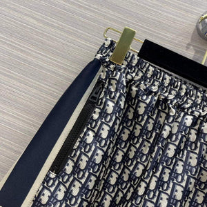 Dior 117P22 Classic Jacquard Blue Technical Taffeta Trousers - 36 - View 3