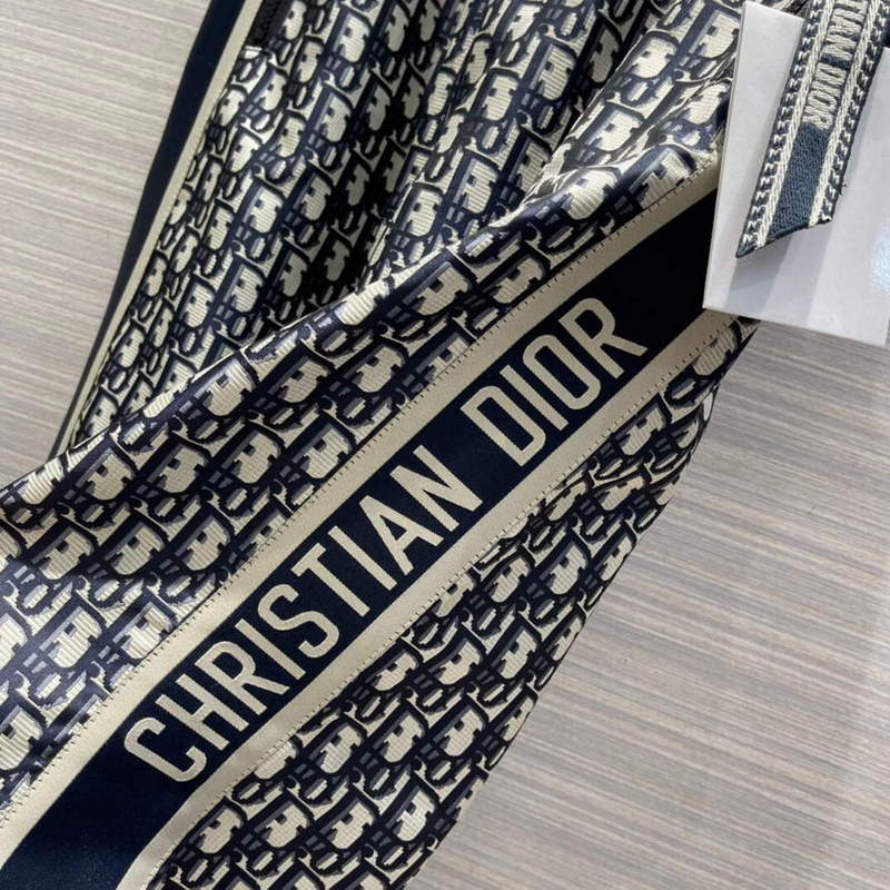 Dior 117P22 Classic Jacquard Blue Technical Taffeta Trousers