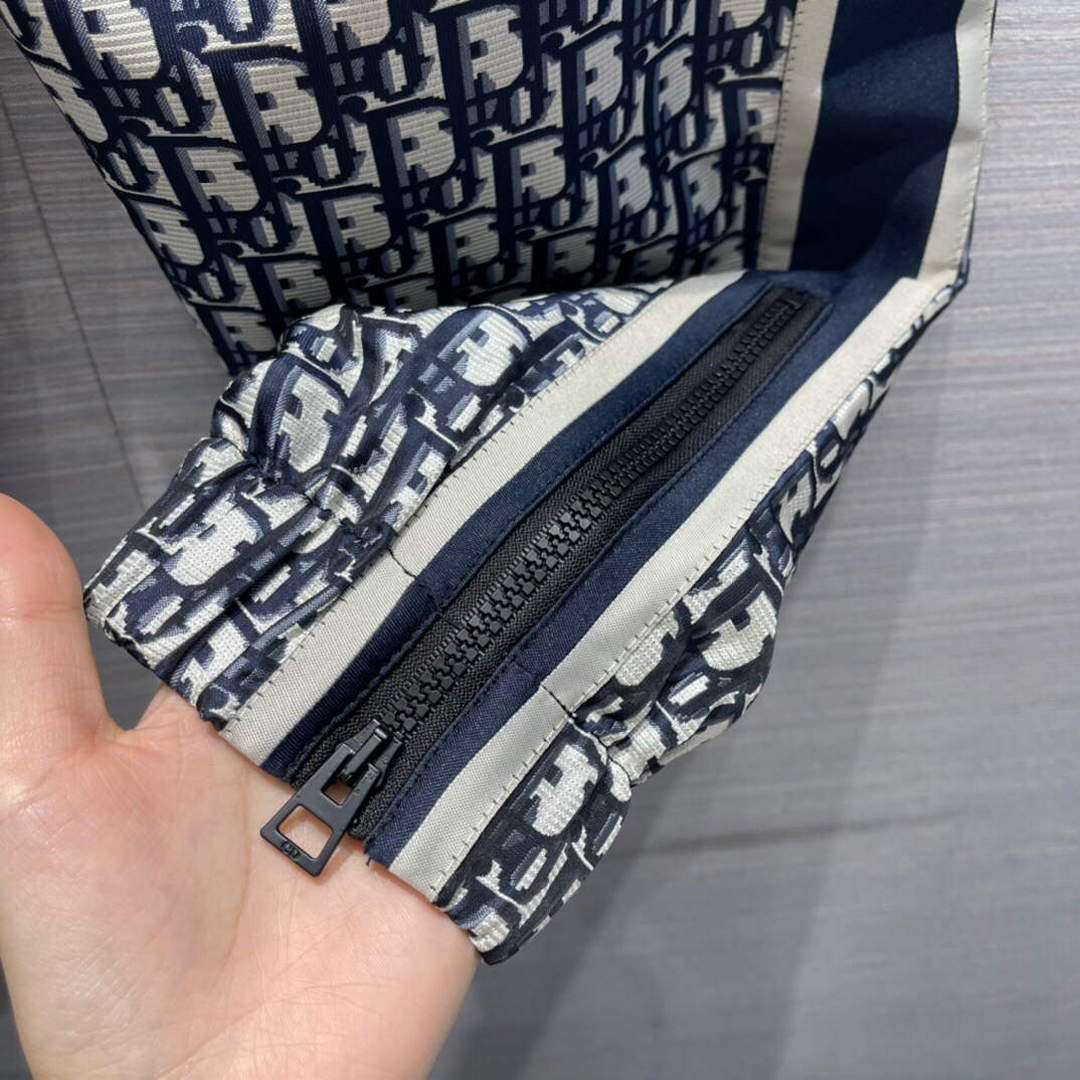 Dior 117P22 Classic Jacquard Blue Technical Taffeta Trousers