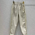 Dior 117P23 Classic Jacquard Gold Technical Taffeta Trousers - 36 - View 1