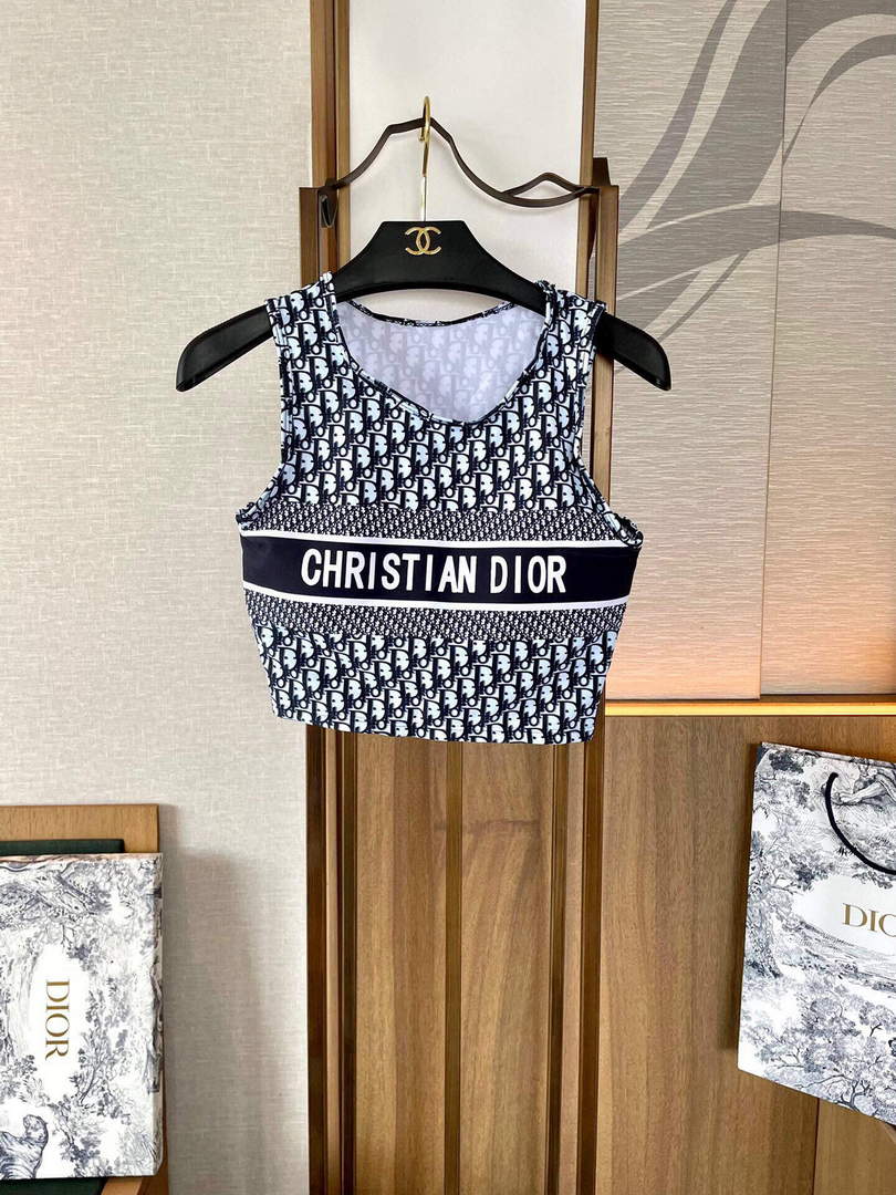 Dior 117P24 Fitness Yoga Clothing Sports Suit Blue