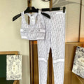 Dior 117P24 Fitness Yoga Clothing Sports Suit White - S - View 1