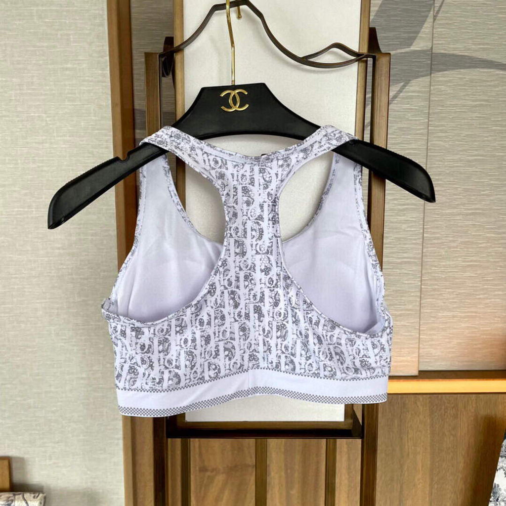 Dior 117P24 Fitness Yoga Clothing Sports Suit White