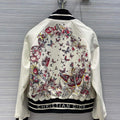 Dior 117P26 Baseball Leather Jacket Floral Print white - 36 - View 1