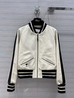Dior 117P26 Baseball Leather Jacket Floral Print white - 36 - View 4