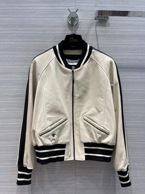 Dior 117P27 Baseball Leather Jacket white - 36 - View 1