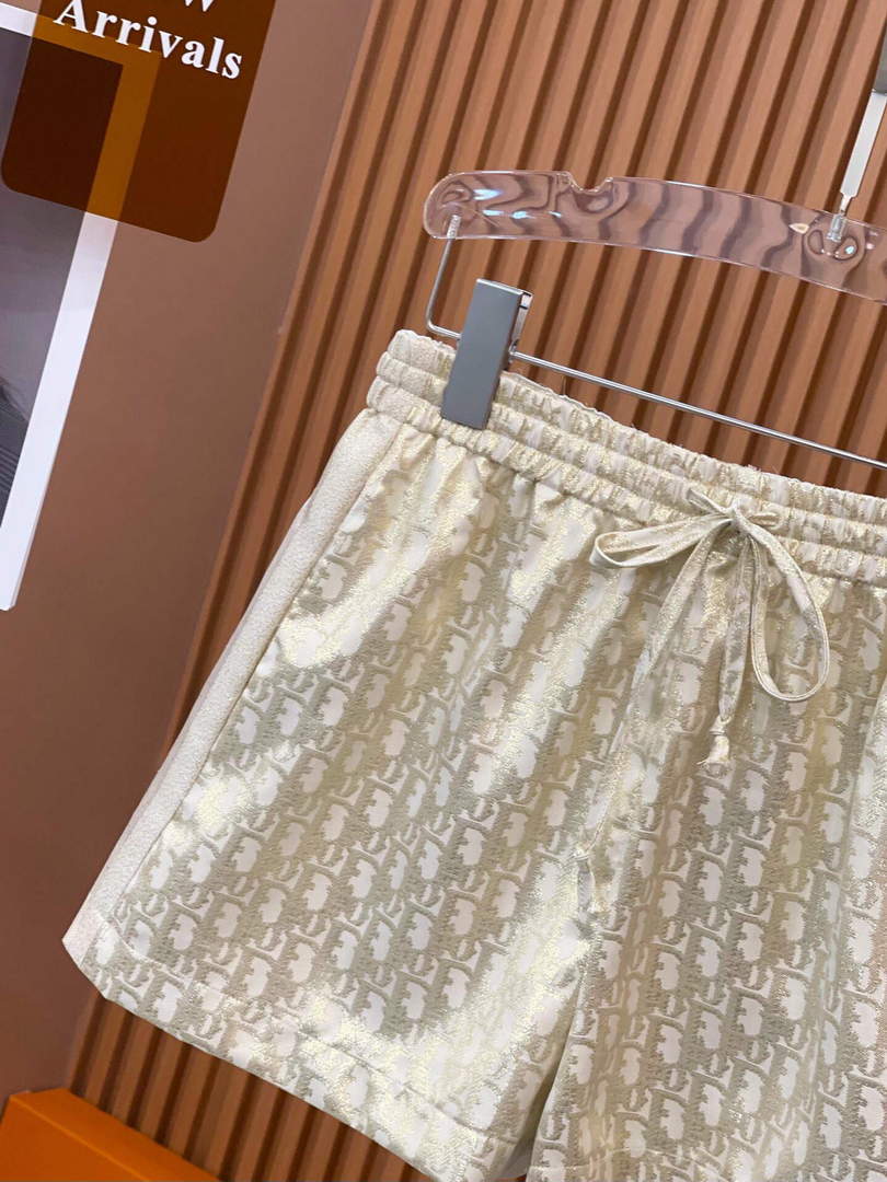 Dior 117P30 CHEZ MOI Shorts Gold