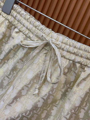 Dior 117P30 CHEZ MOI Shorts Gold - 36 - View 5