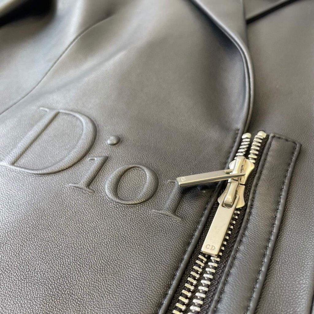 Dior 125V43  Women's Cropped Jacket 38116 Black Lambskin