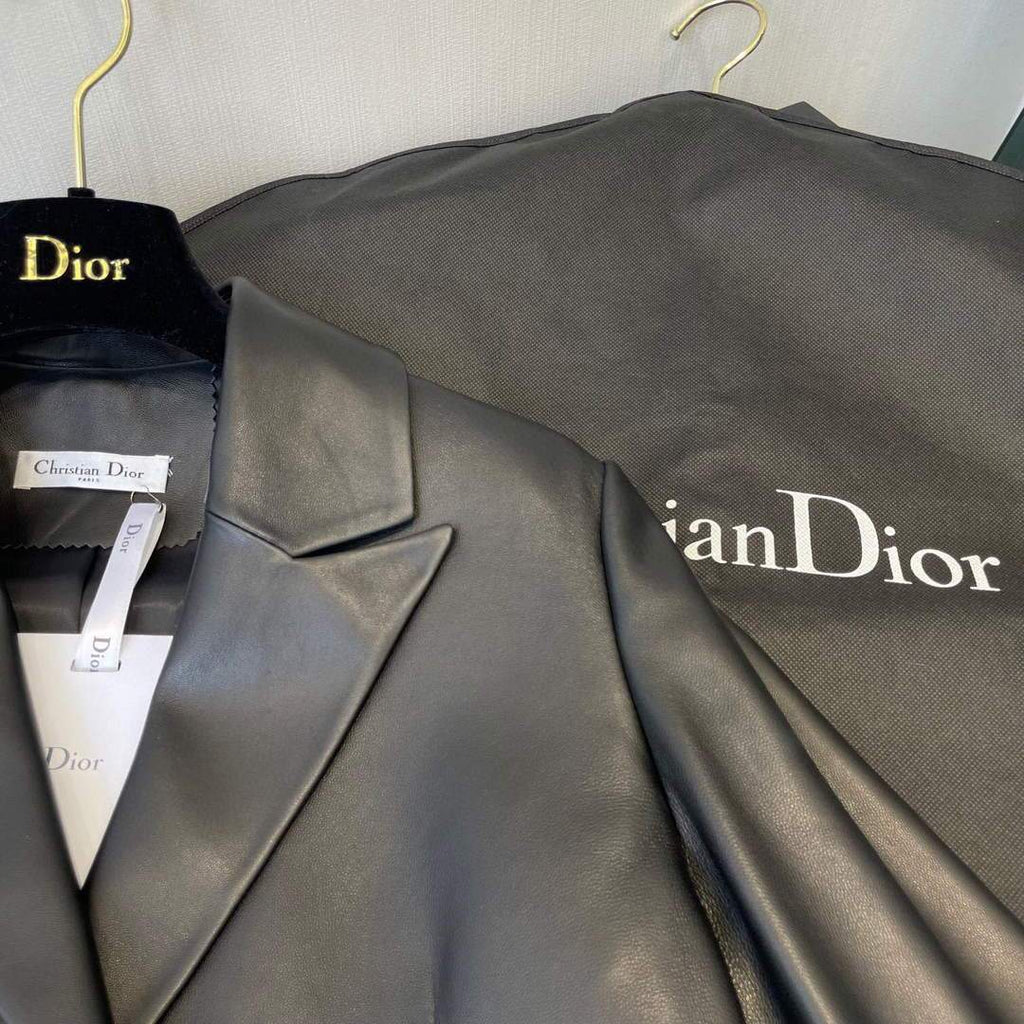 Dior 125V43  Women's Cropped Jacket 38116 Black Lambskin
