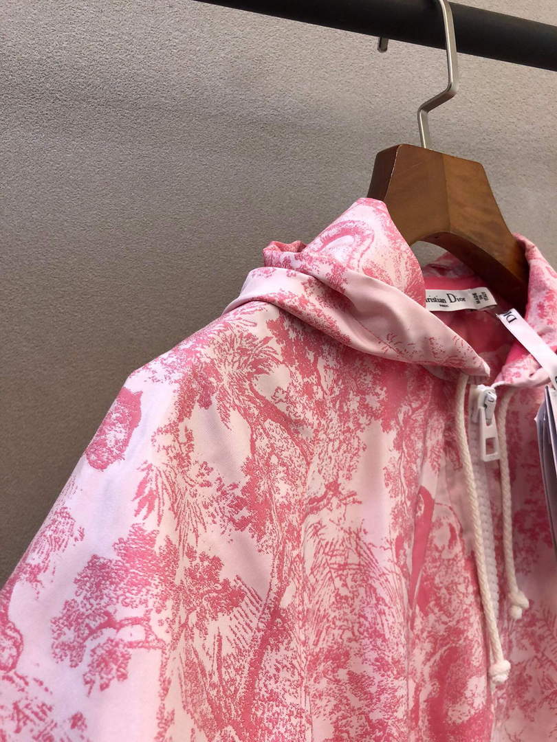 Dior  147R40 Short Hooded Dress Peony Pink