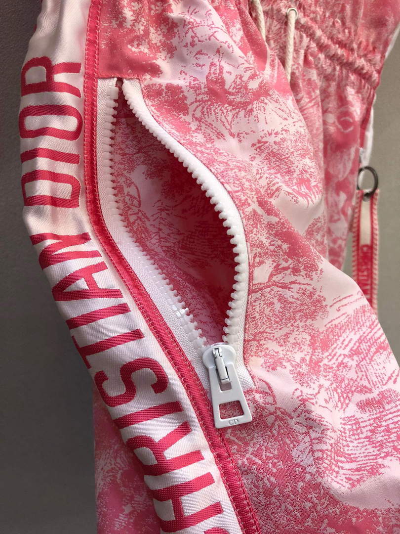 Dior  147R40 Short Hooded Dress Peony Pink