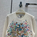 Dior 154S32 Women's Sweaters Designer Dior Ecru Dior Des Vents Cashmere D38132