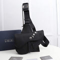 Dior 1ADPO093 Saddle Men Bag Grained Calfskin Black - Default Title - View 1
