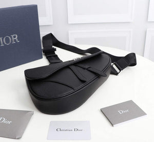 Dior 1ADPO093 Saddle Men Bag Grained Calfskin Black - Default Title - View 4