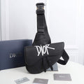 Dior 1ADPO093 Saddle Men Bag Grained Calfskin Black - Default Title - View 1