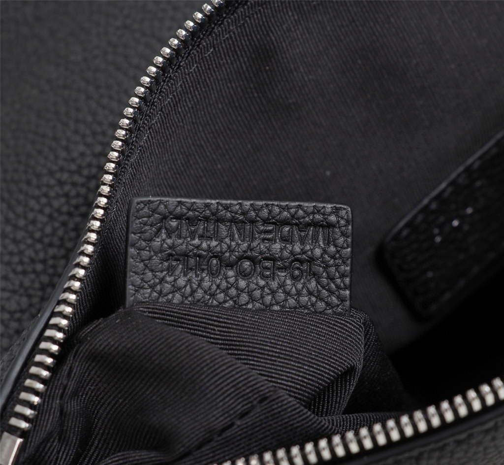 Dior 1ADPO093 Saddle Men Bag Grained Calfskin Black
