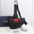 Dior 1ADPO093 Saddle Men Bag Grained Calfskin Black - Default Title - View 1