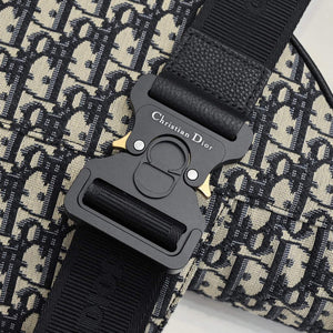 Dior 1ADPO093 Saddle Men Bag Dior Oblique Jacquard Black With Beige - Default Title - View 6
