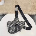 Dior 1ADPO093 Saddle Men Bag Dior Oblique Jacquard Beige and Black - Default Title - View 1